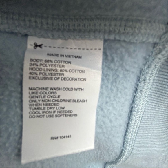 DSG Men's light blue Pullover Hoodie Size L Long Sleeve Casual Fleece- flawed - Picture 5 of 9